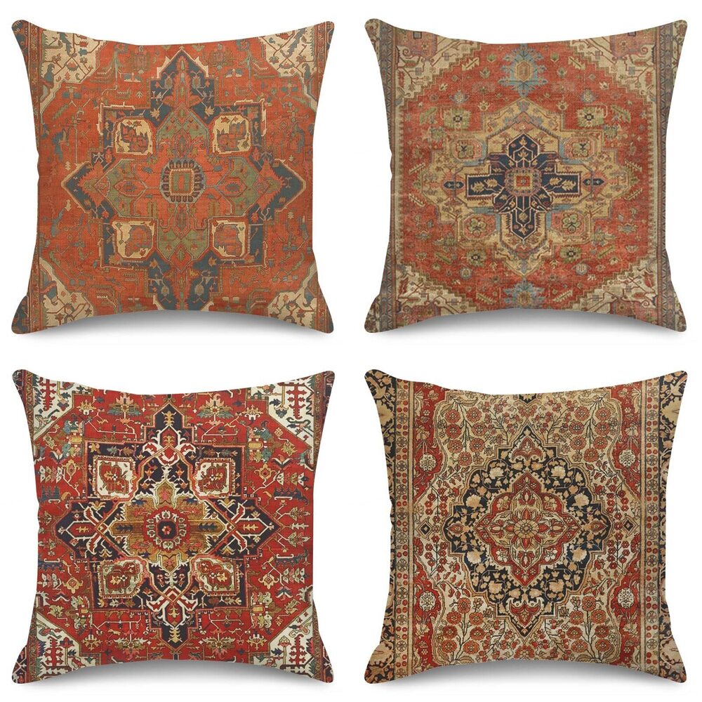 9466 Throw Pillow Covers Home Decor Set of 4 Pillow Cases Decorative 16 x